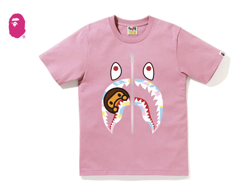 【BAPE女生】0117 發售 NEW MULTI CAMO MILO SHARK TEE