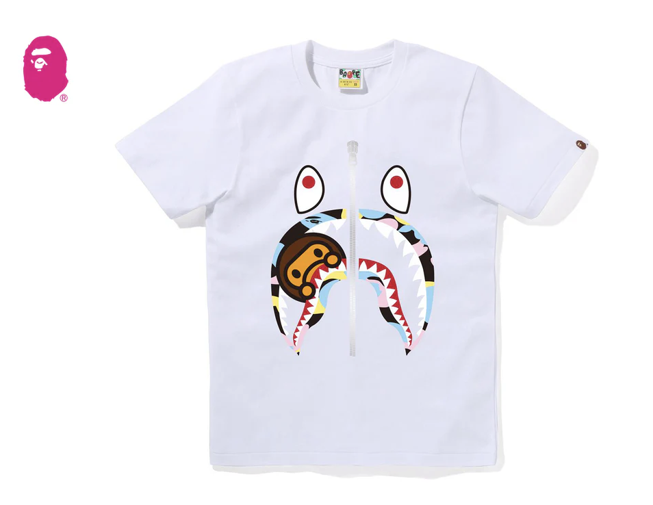 【BAPE女生】0117 發售 NEW MULTI CAMO MILO SHARK TEE