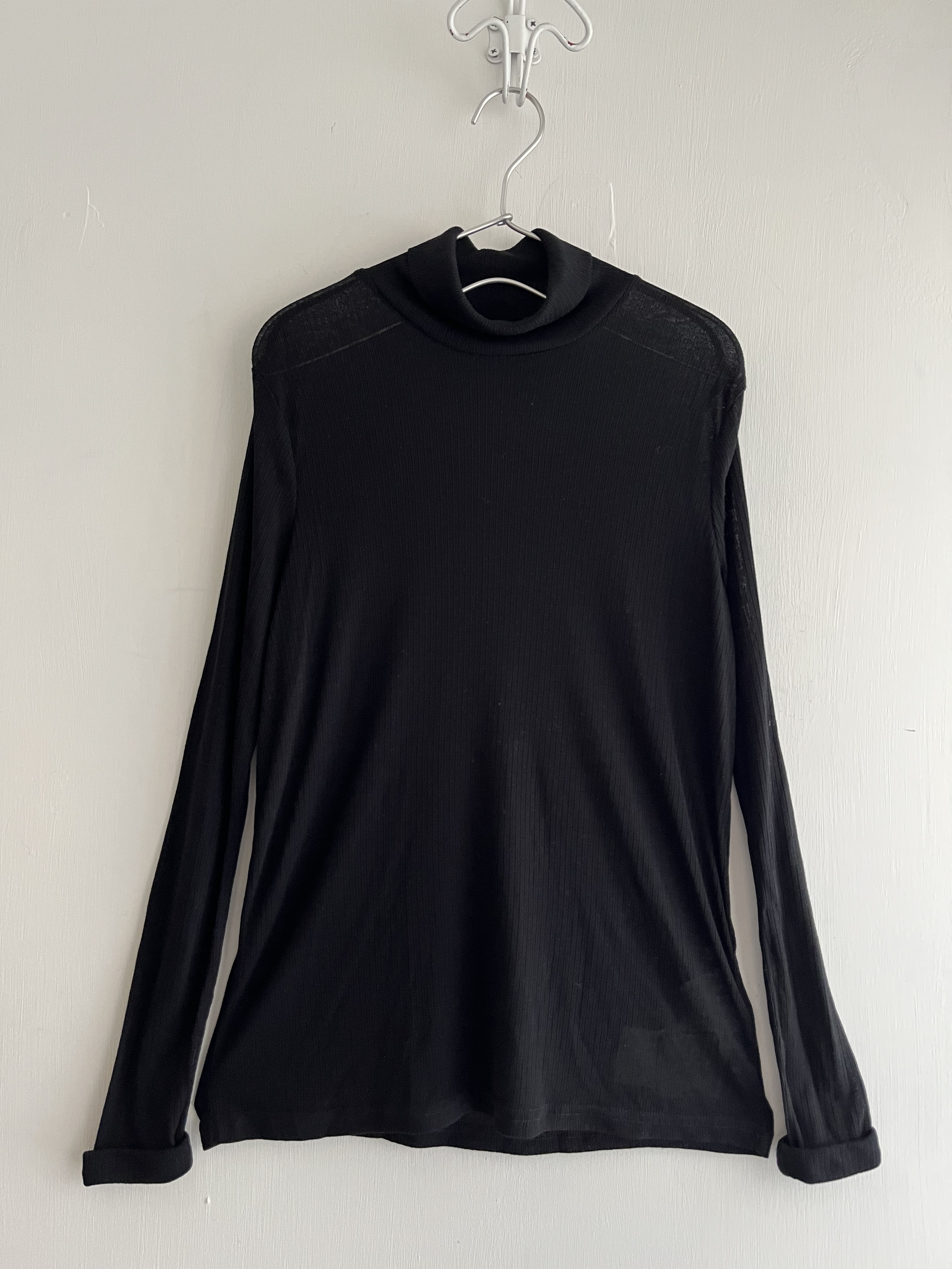 Hunch黑色暗紋樽領打底