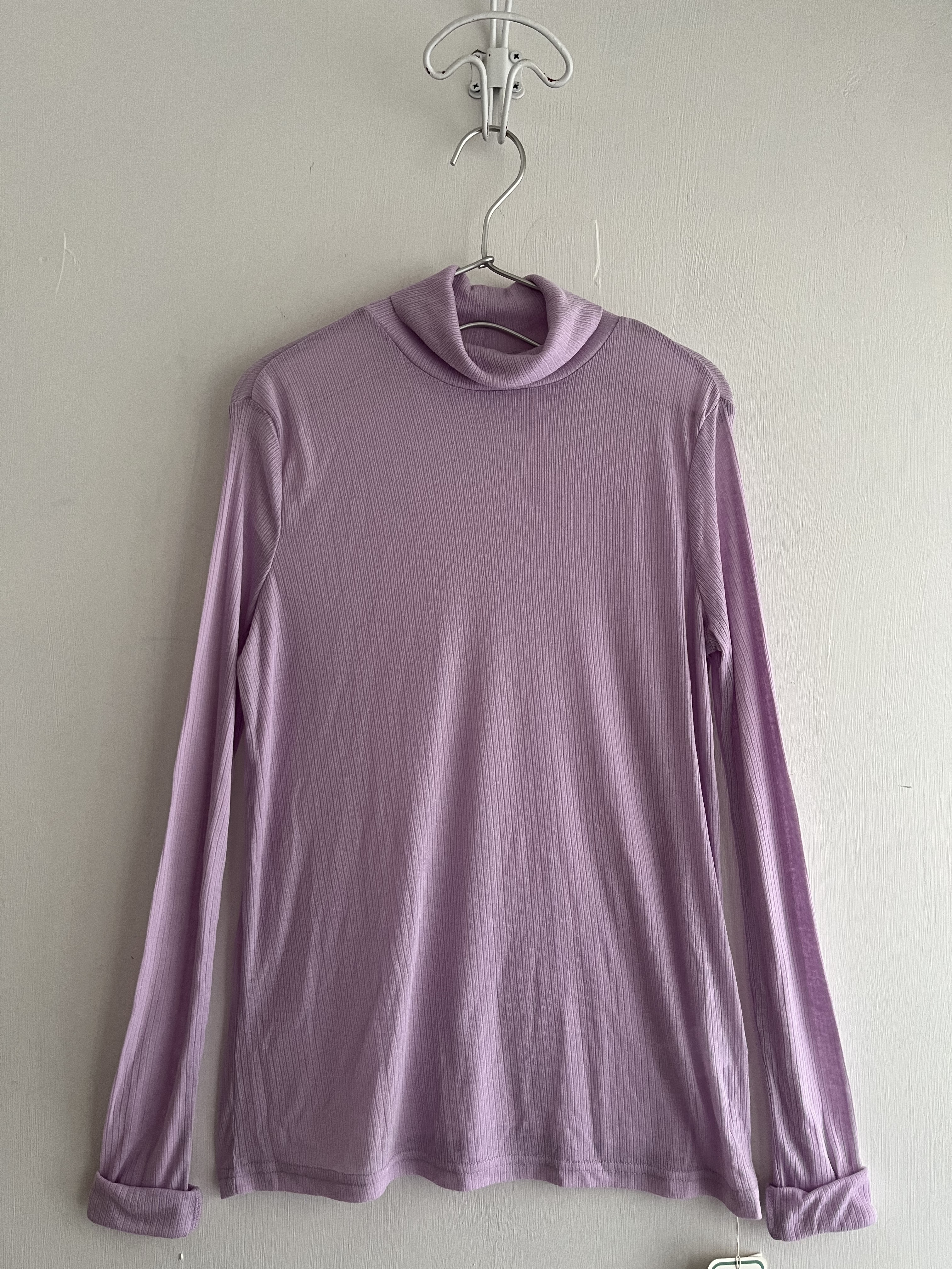 紫色暗紋樽領打底