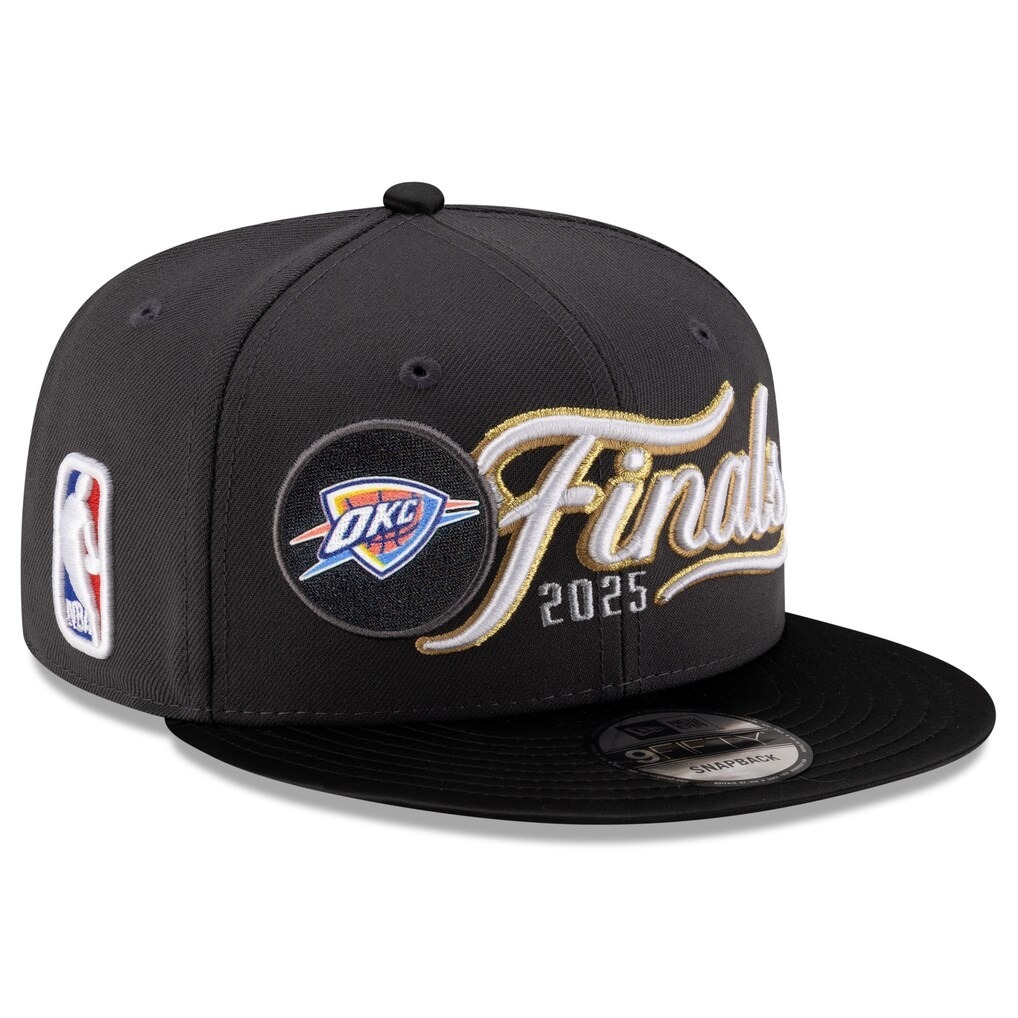 NBA帽子 Oklahoma City Thunder 奧克拉荷馬城雷霆 2025 西區 冠軍帽 鐵灰黑 棒球帽 New Era 9FIFTY 可調式 全新