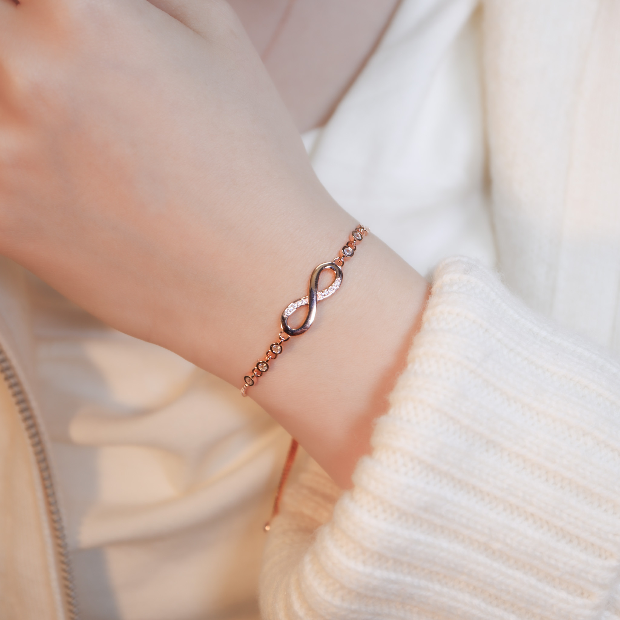 | 925純銀・白金・ 玫瑰金 | 我們無止境的故事手鏈 (銀 / 玫瑰金) | BR1474 |