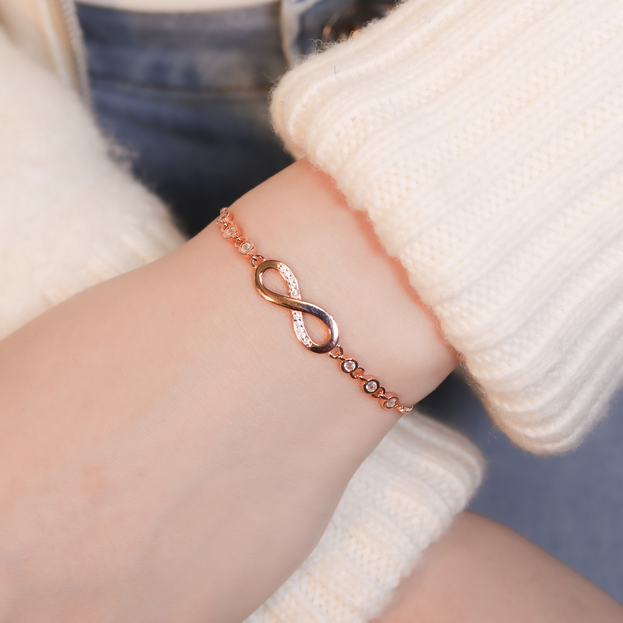 | 925純銀・白金・ 玫瑰金 | 我們無止境的故事手鏈 (銀 / 玫瑰金) | BR1474 |