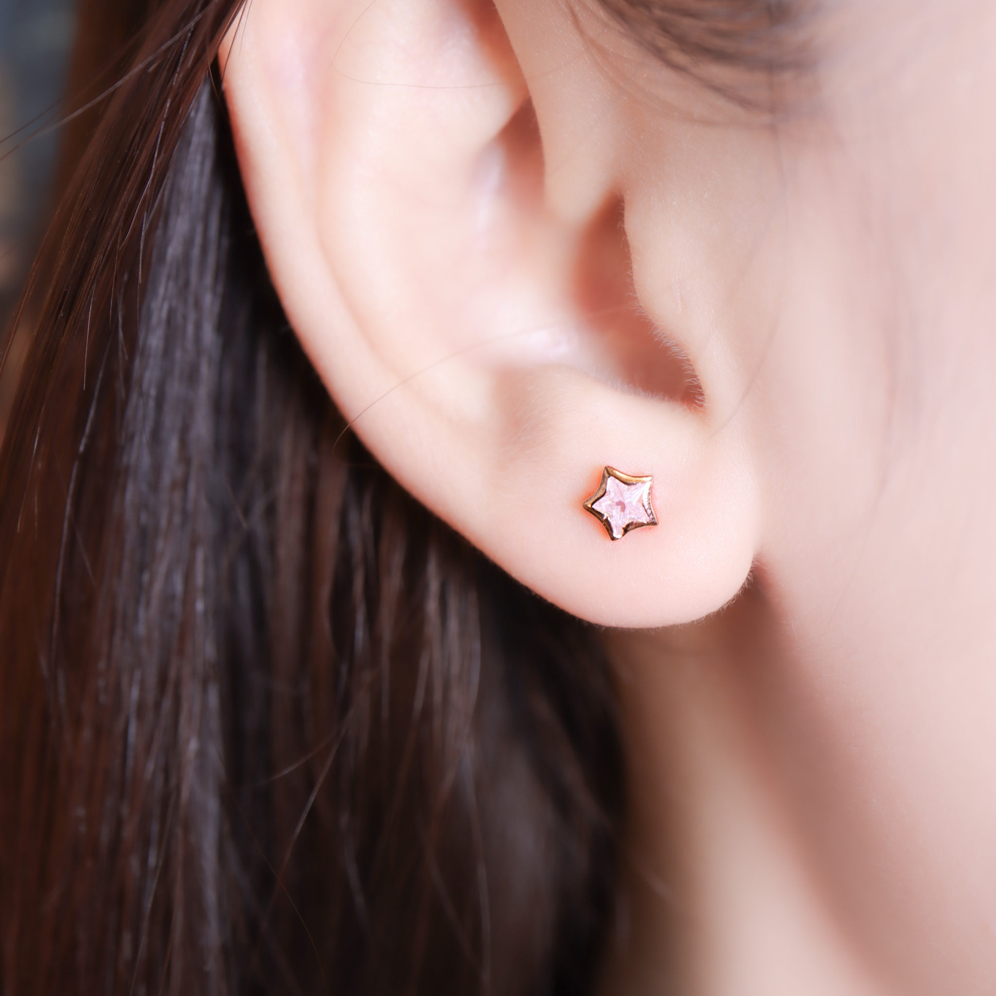 | 925純銀・白金・玫瑰金 | 漫星絮耳環 (銀/玫瑰金) | EA1105 |