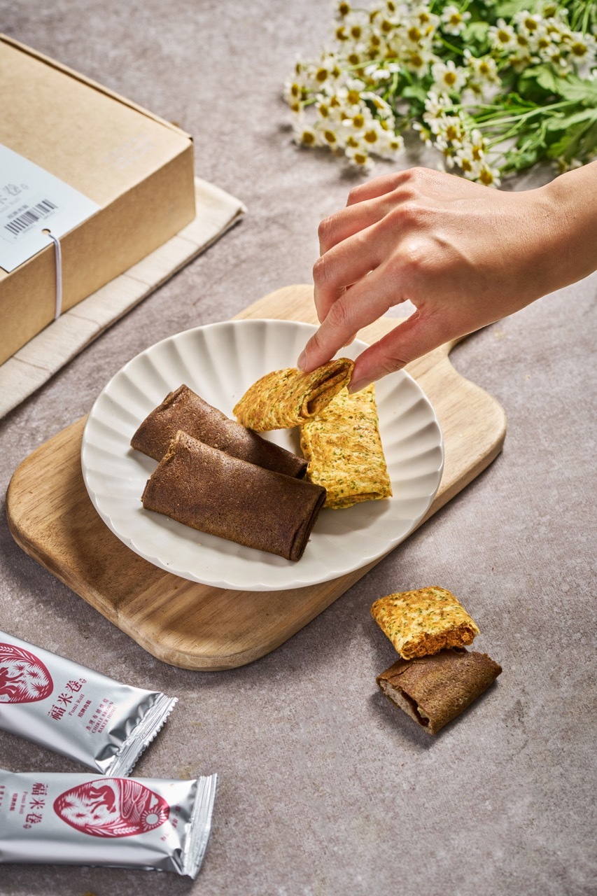 「每日一物好福氣」福氣好米捲2盒組(海苔肉鬆10入一盒+黑糖奶茶10入一盒)