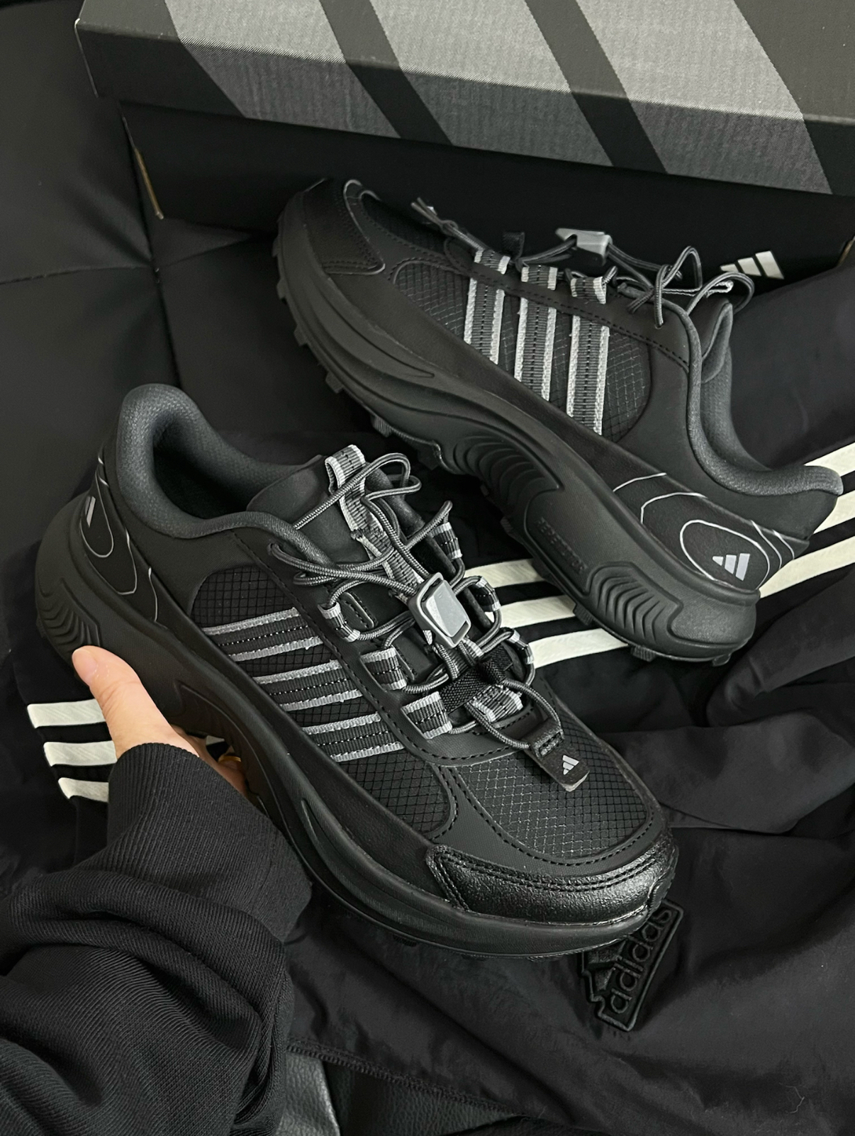 Adidas Roam Wander 黑色 奶茶灰 機能風 抽繩 復古 登山鞋 慢跑鞋 JR7649 JR7653/預購