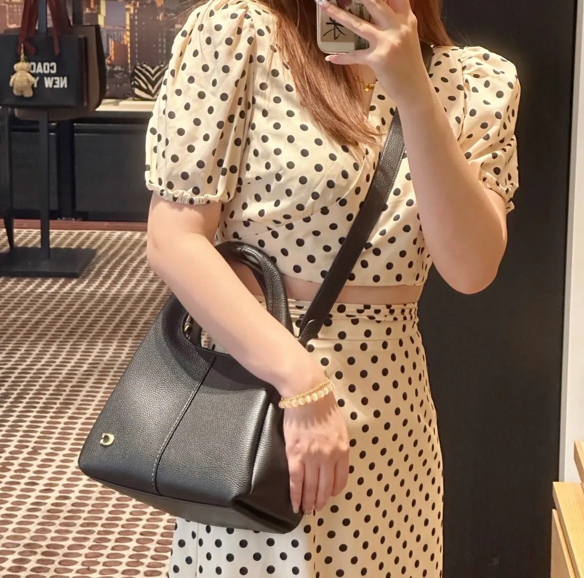 COACH LANA 23 金標菜籃子 中號 四色