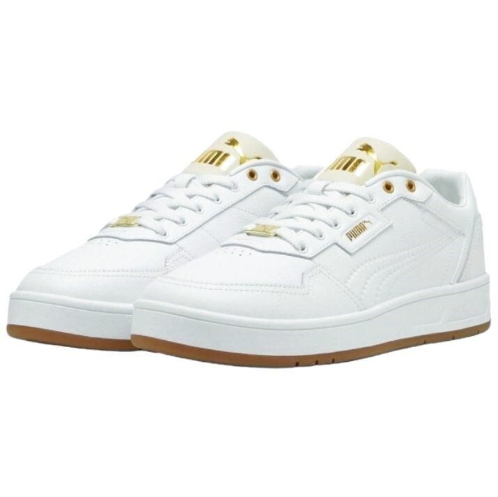 PUMA 休閒鞋 COURT CLASSIC LUX 白金 皮革 復古鞋 男 39501905