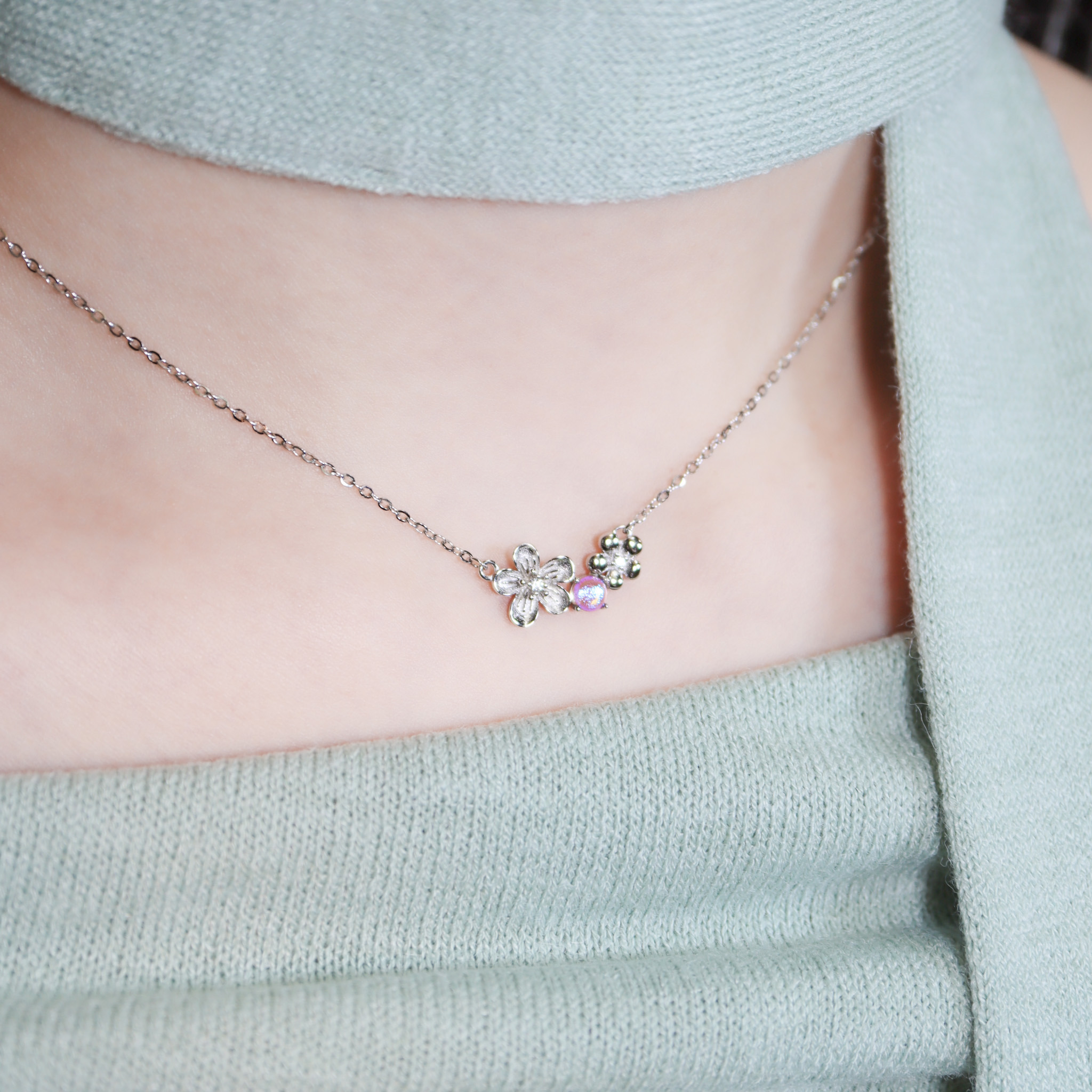 | 925純銀・ 琉璃 | 漫藍花語精靈項鍊 | NE1557 |