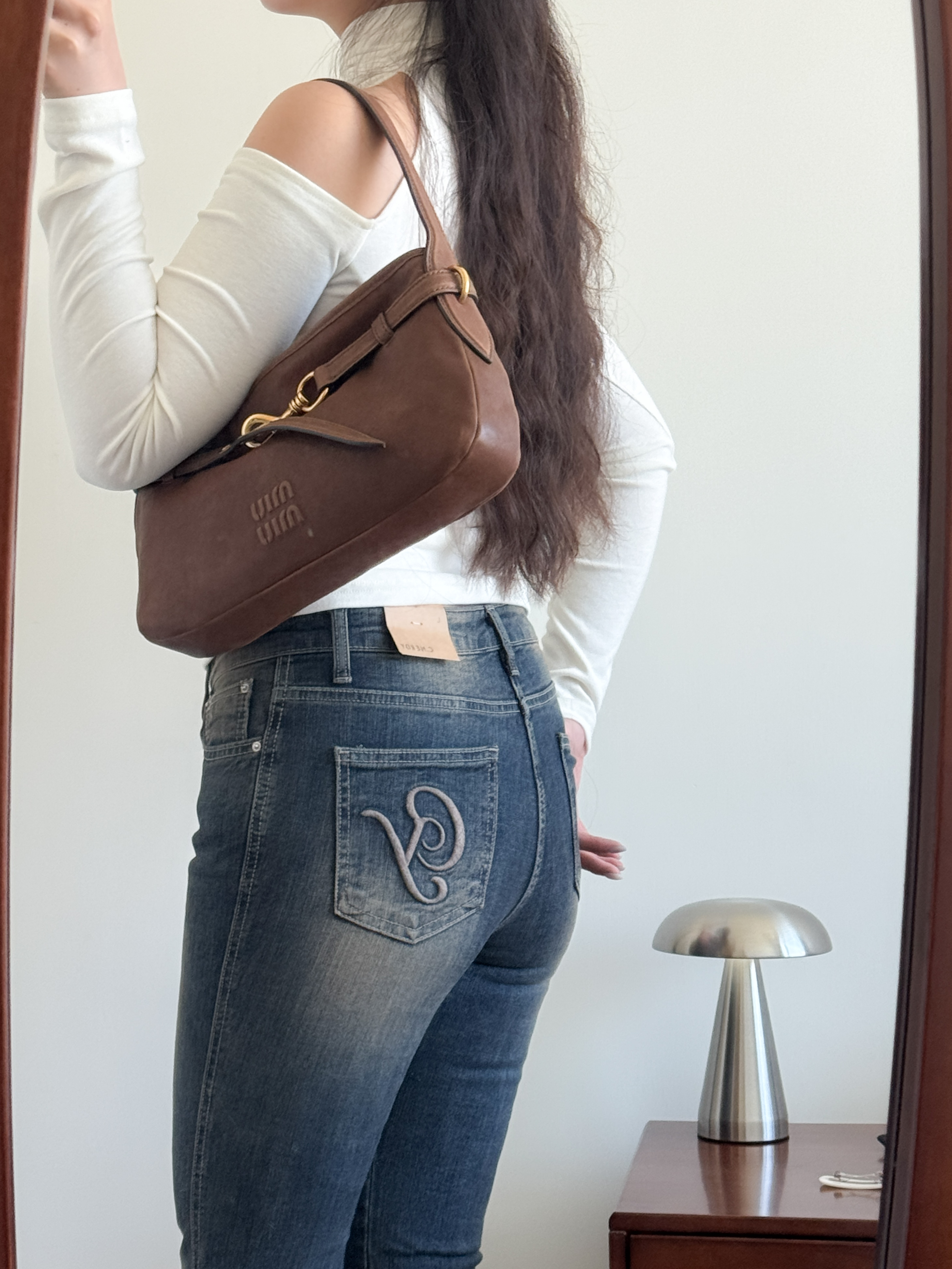 超顯瘦的復古喇叭牛仔褲！