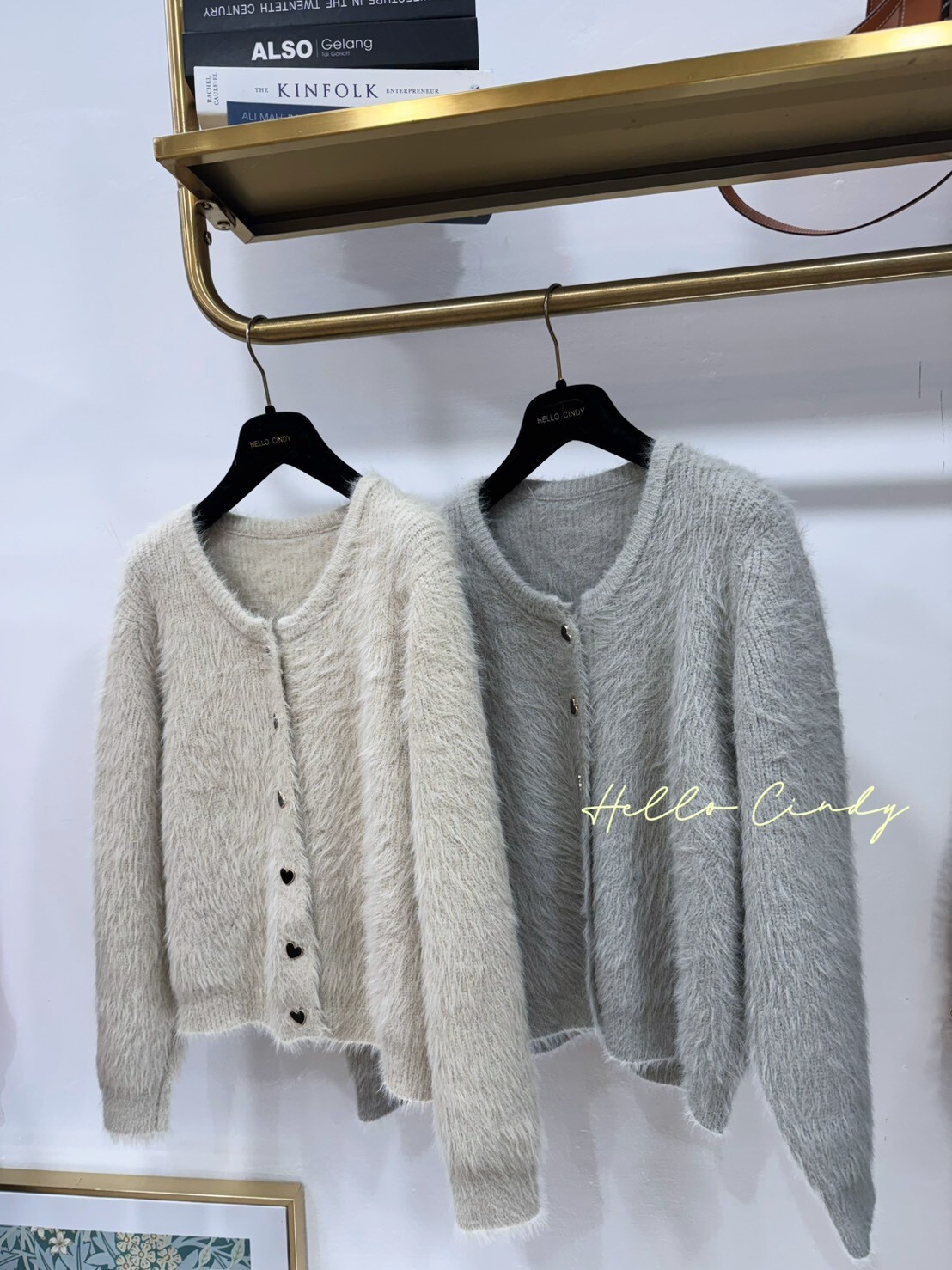 B01067 名媛感愛心釦毛毛顯瘦小外套