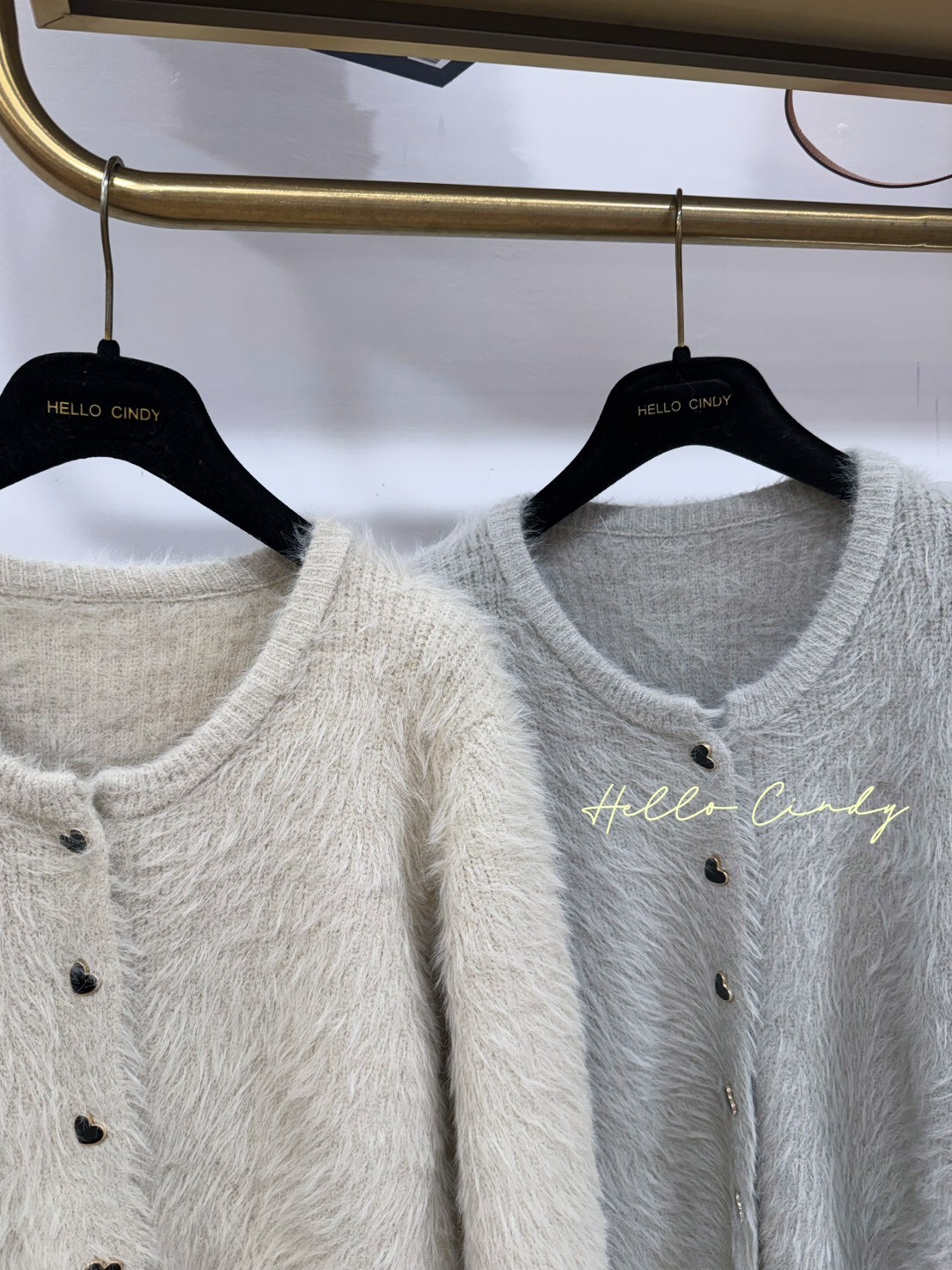 B01067 名媛感愛心釦毛毛顯瘦小外套