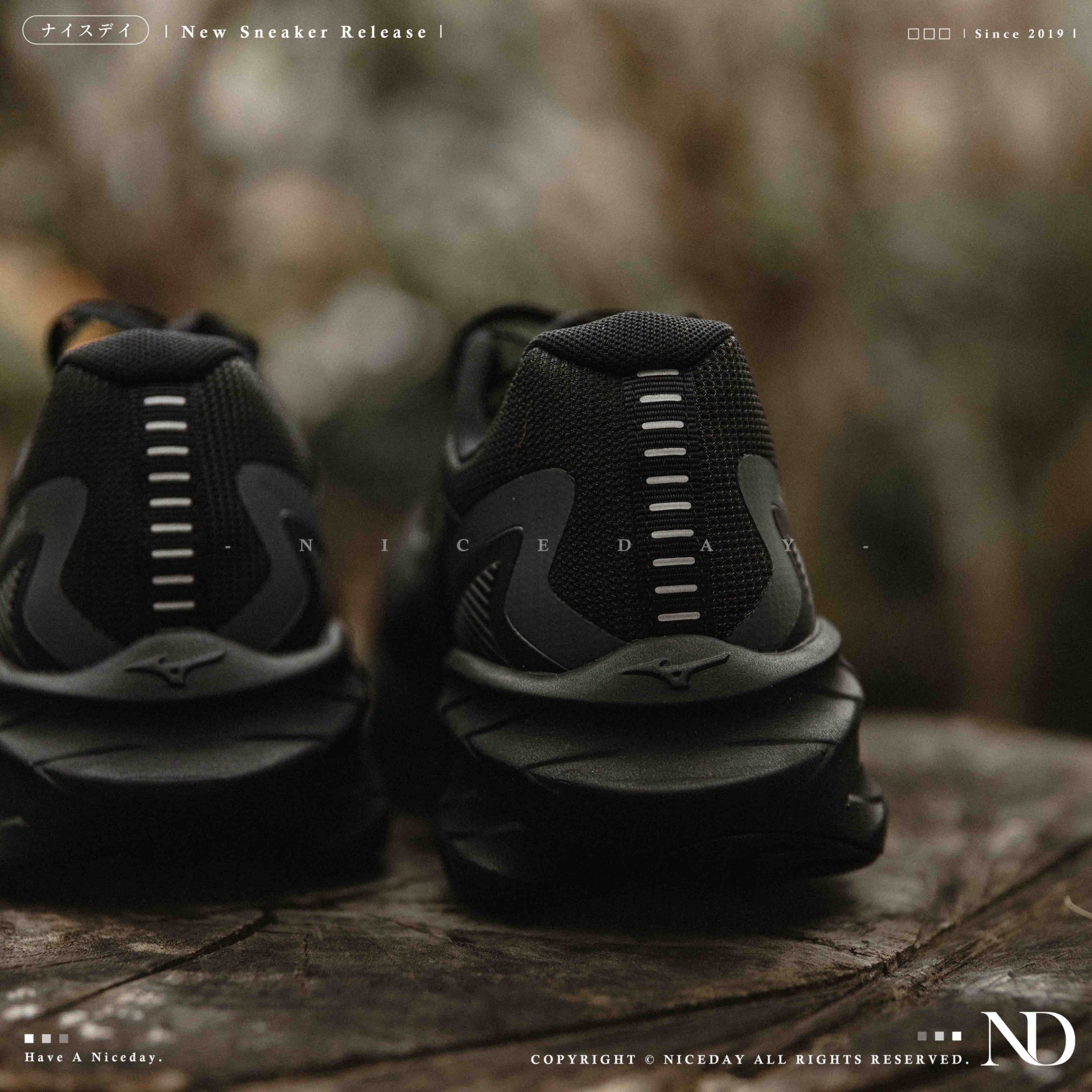 NICEDAY 代購 Mizuno Astro 黑魂 黑 全黑 慢跑 厚底 D1GH250501