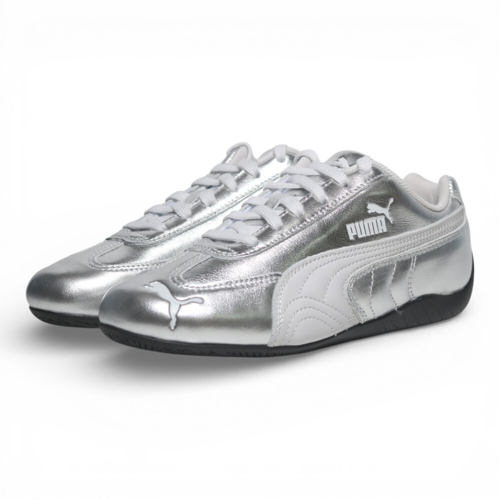 PUMA 休閒鞋 SPEEDCAT SILVER 銀白 黑底 賽車鞋 男女 40688101