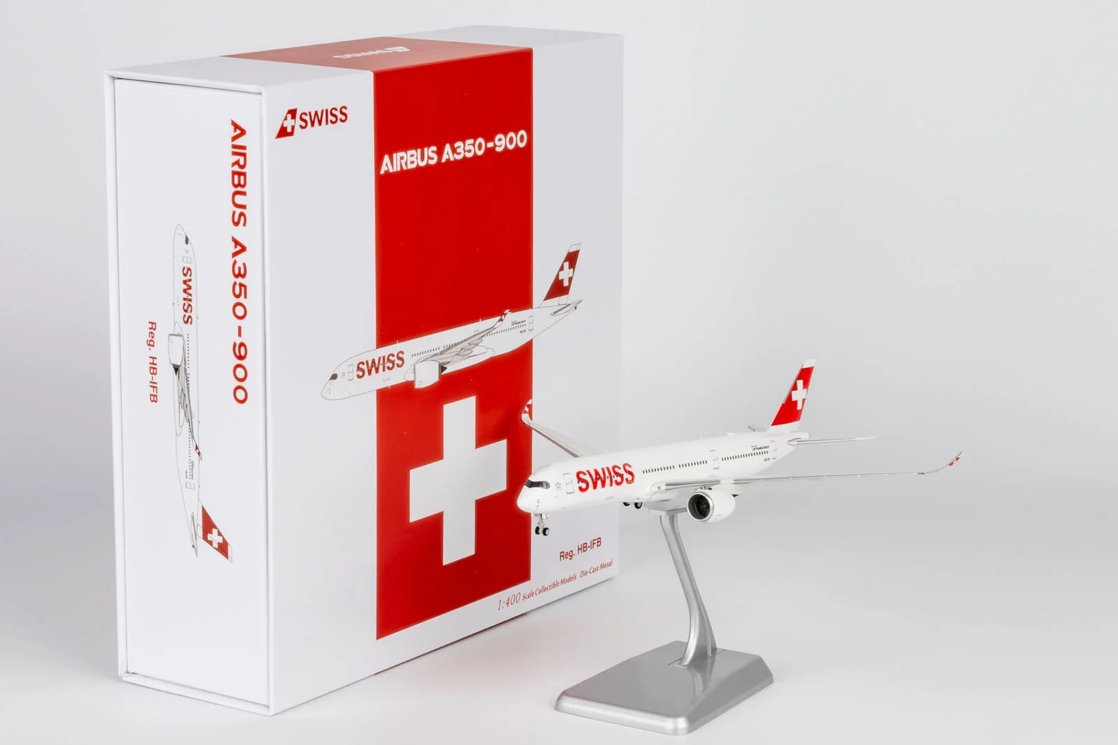 NG model 1/400 瑞士航空 A350-900 HB-IFB 標準塗裝 豪華精裝盒 含有合金支架