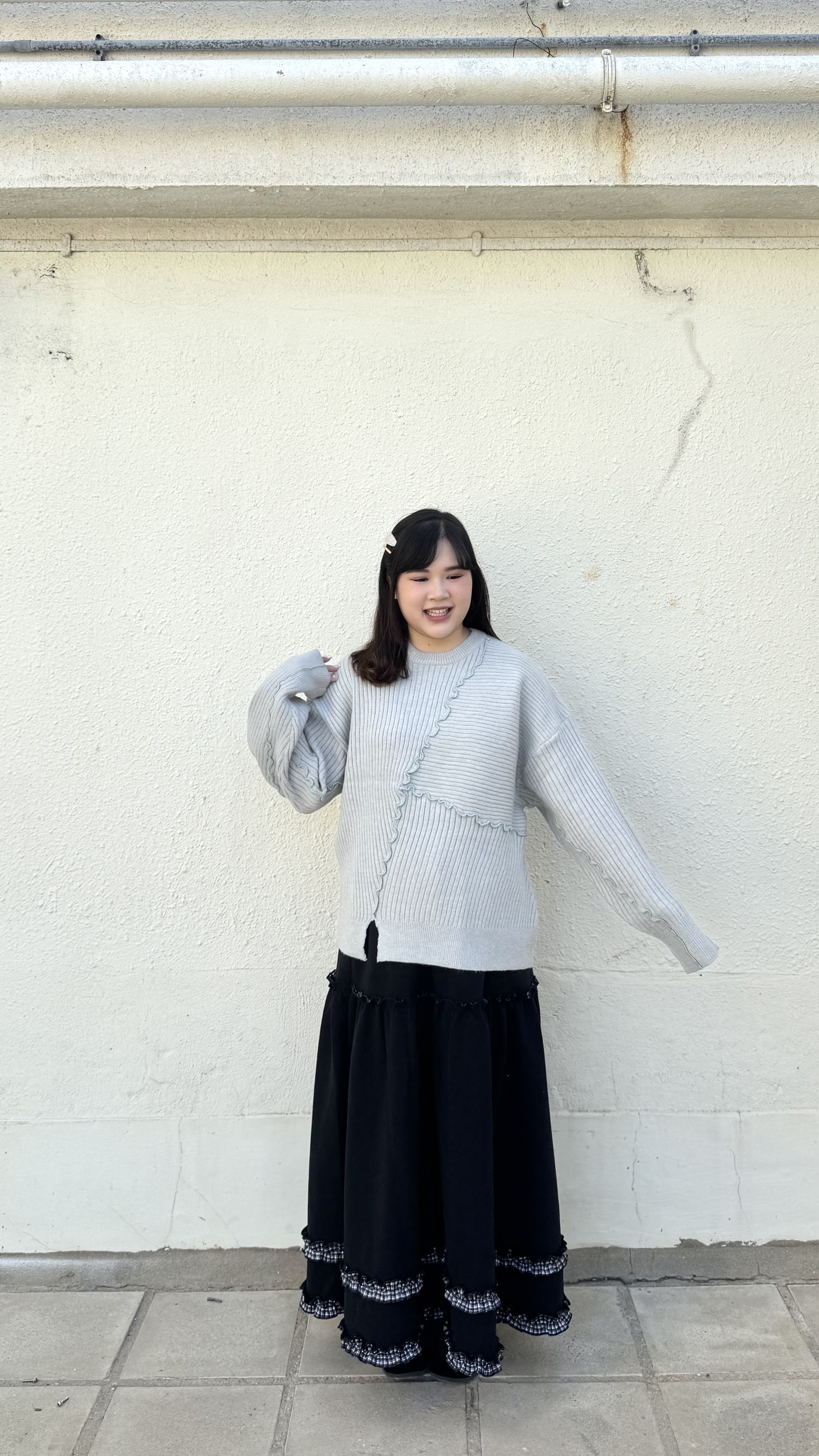 不規則波浪紋冷衫