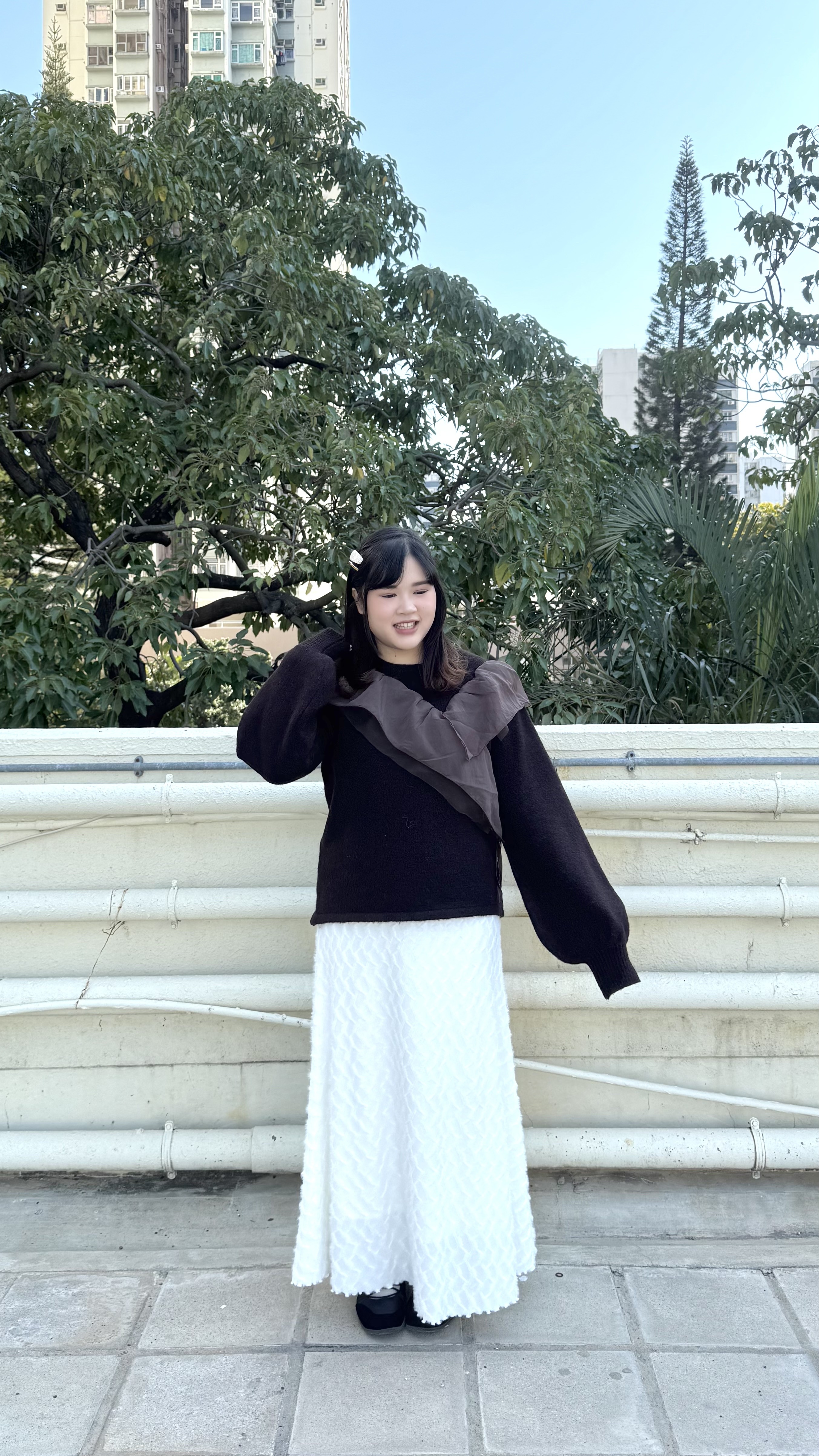 特別～花邊拼紗冷衫Top