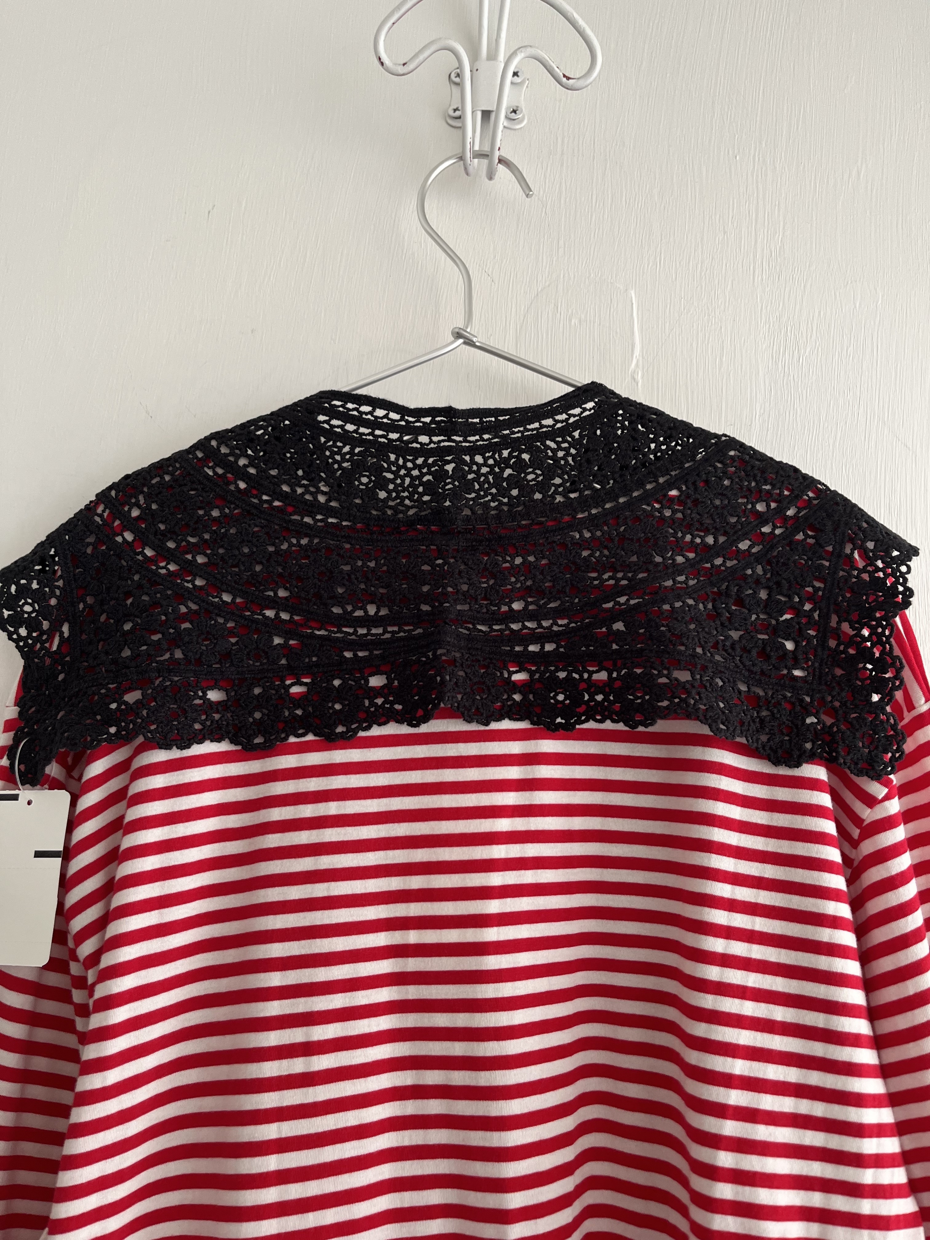 黑色鈎針通花領