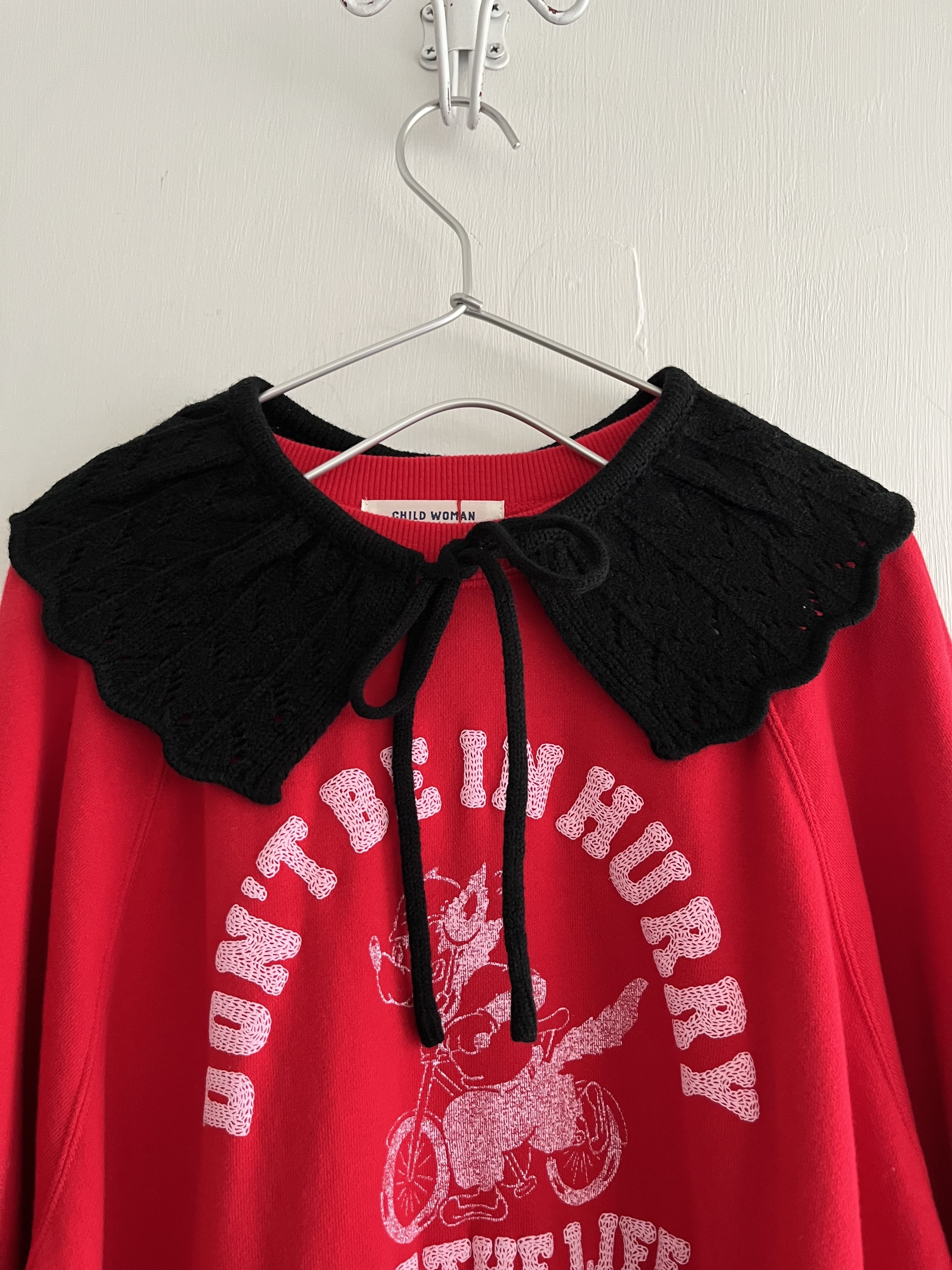 sosotto黑色毛冷通花領