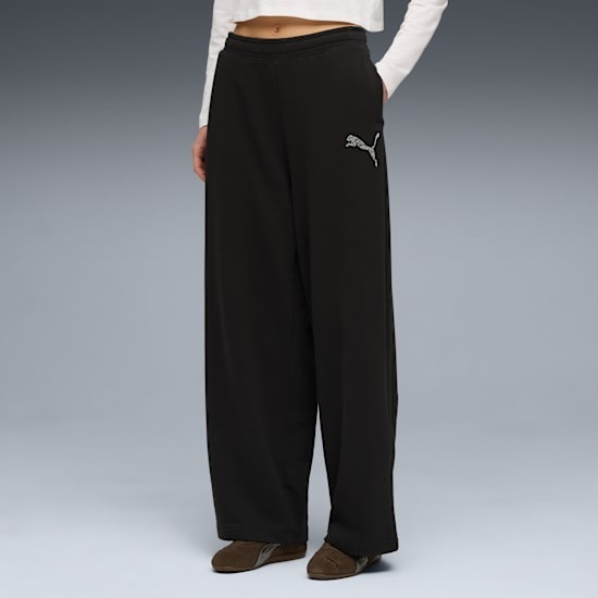 PUMA 長褲 流行系列 ESS 黑 水鑽LOGO 休閒褲 女 63456701