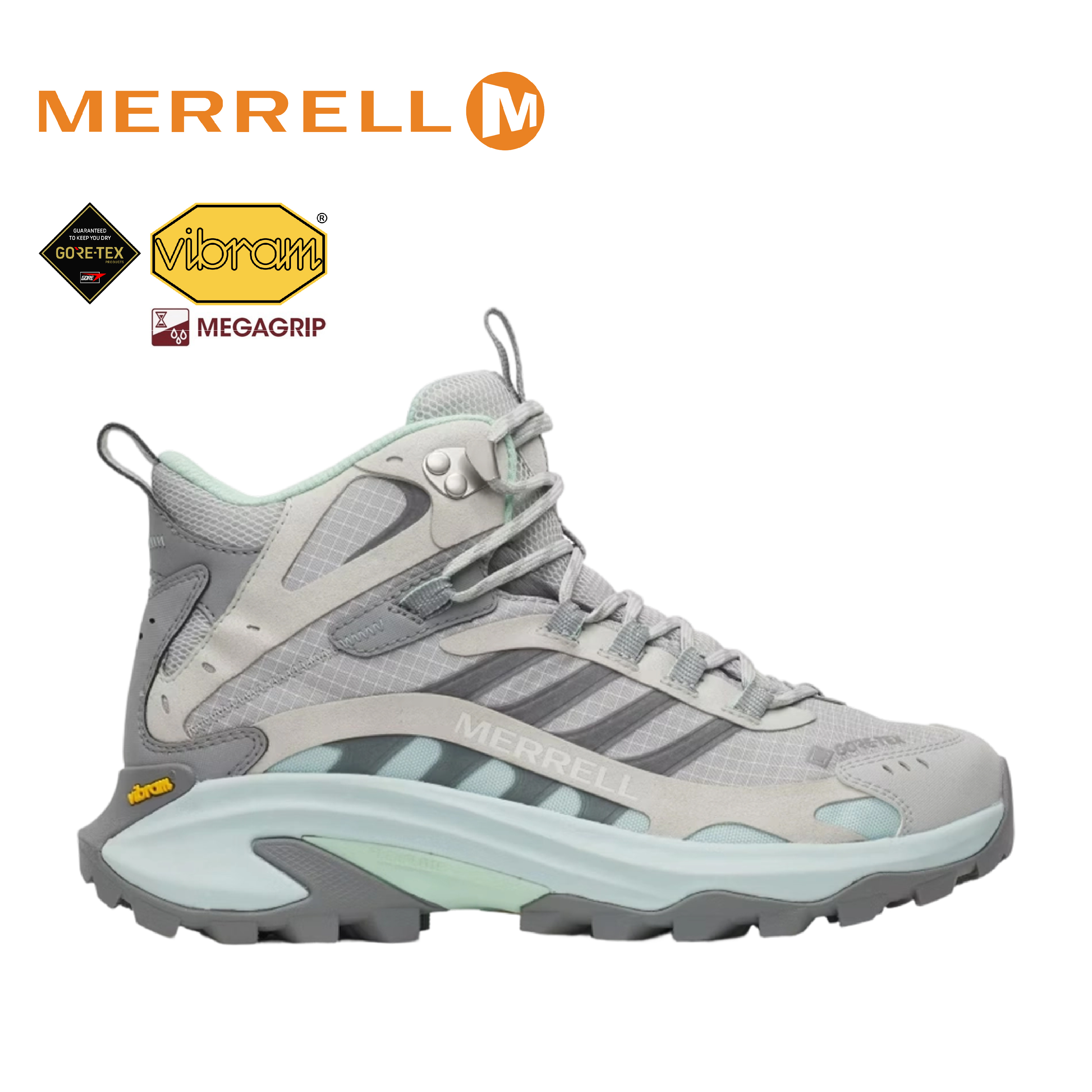 MERRELL 美國 MOAB SPEED 2 MID GTX (淺灰色) 33ML004911