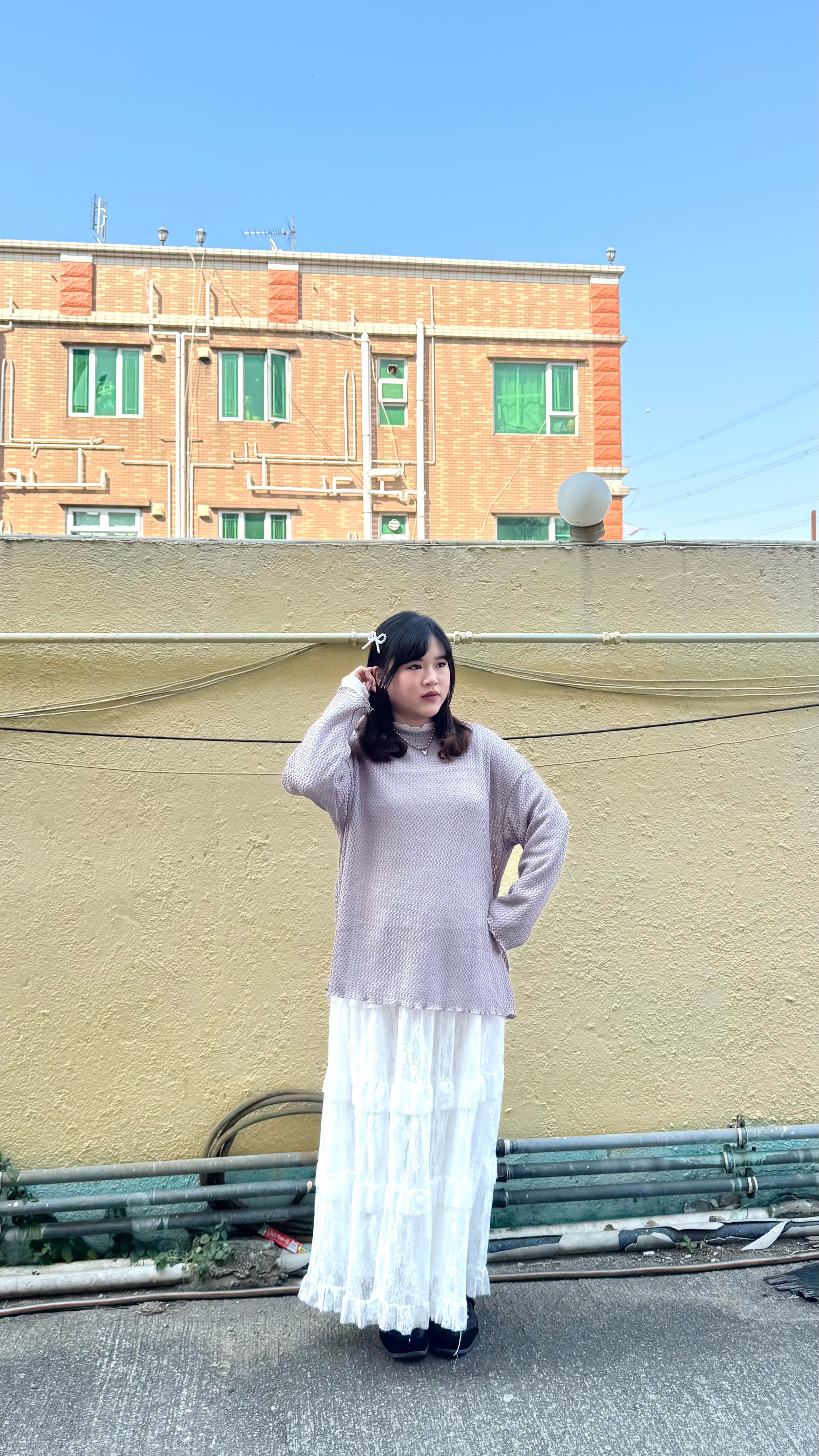 捲邊網網側開闊身上衣