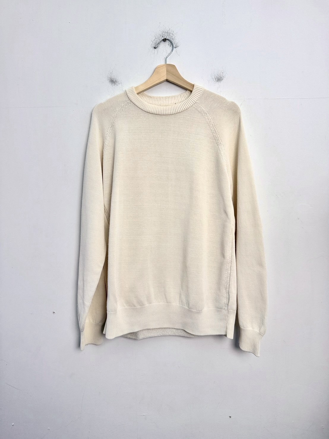 ADIDAS Y-3 Classic Crewneck Sweater White SIZE M