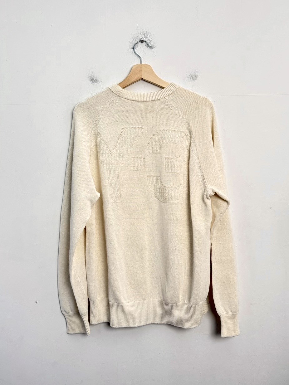 ADIDAS Y-3 Classic Crewneck Sweater White SIZE M