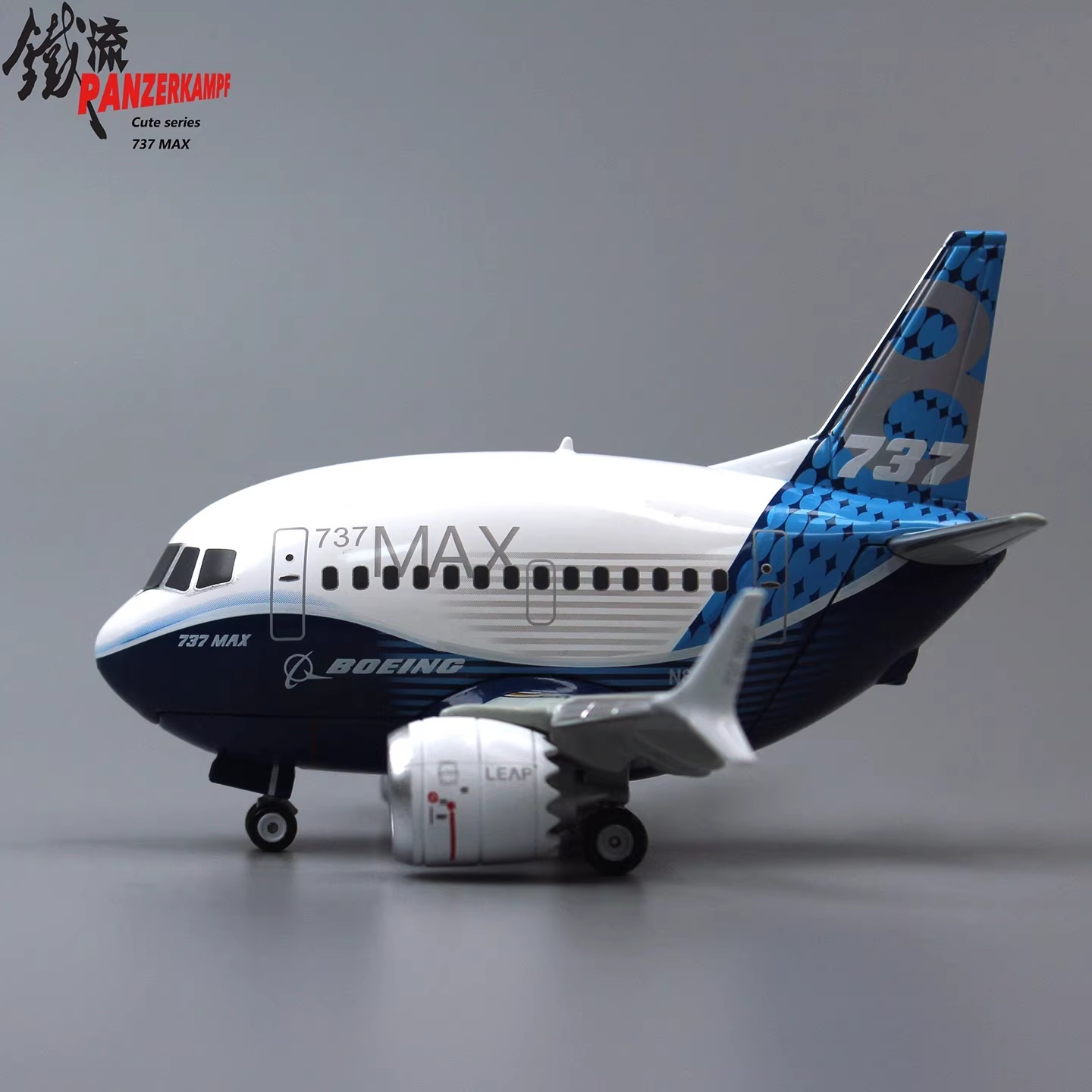 鐵流Q版 波音原廠 737 MAX 8 合金模型飛機不含底座