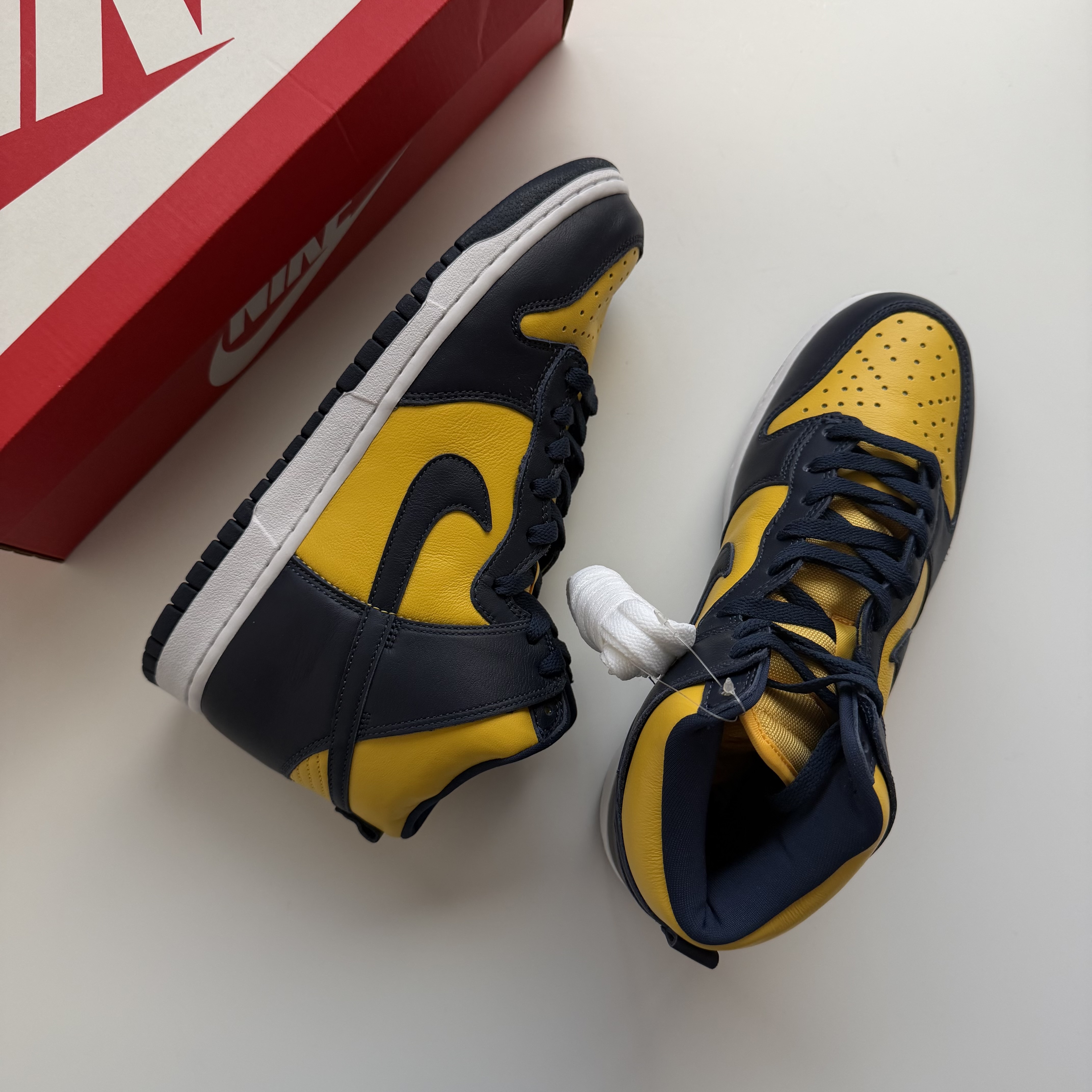 特價出清商品┃NIKE Dunk High SP Michigan 密西根 藍黃 高筒 休閒鞋 男鞋