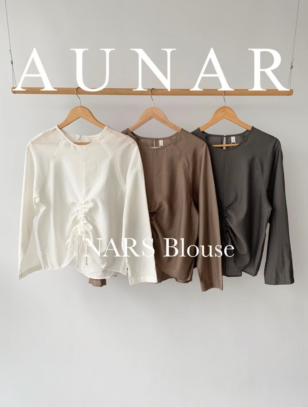 2B5405 簡約皺皺抽繩上衣 *特價* (優惠碼同充值購物金不適用)