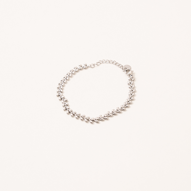 miramira自然｜葉片交織手鍊C0314-銀51870