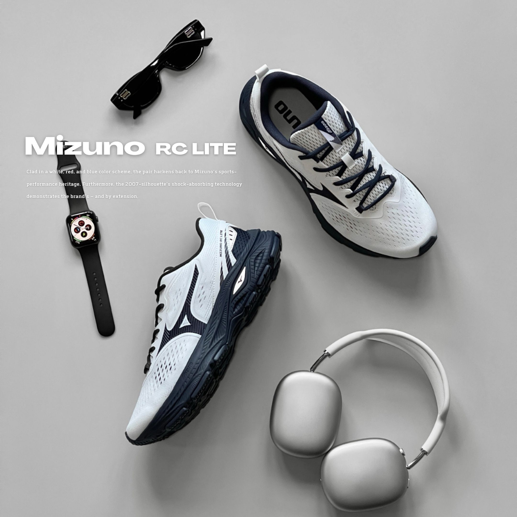 NICEDAY 代購 MIZUNO RC LITE 美津濃 白 白黑 熊貓 黑白 慢跑 機能 D1GH263002