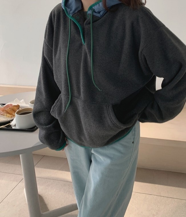 ᴴᴼᵀ ▸▸店長推薦◃◃ 秋冬新款/尼龍帽拼接刷毛大學t MANIFEST正韓🇰🇷