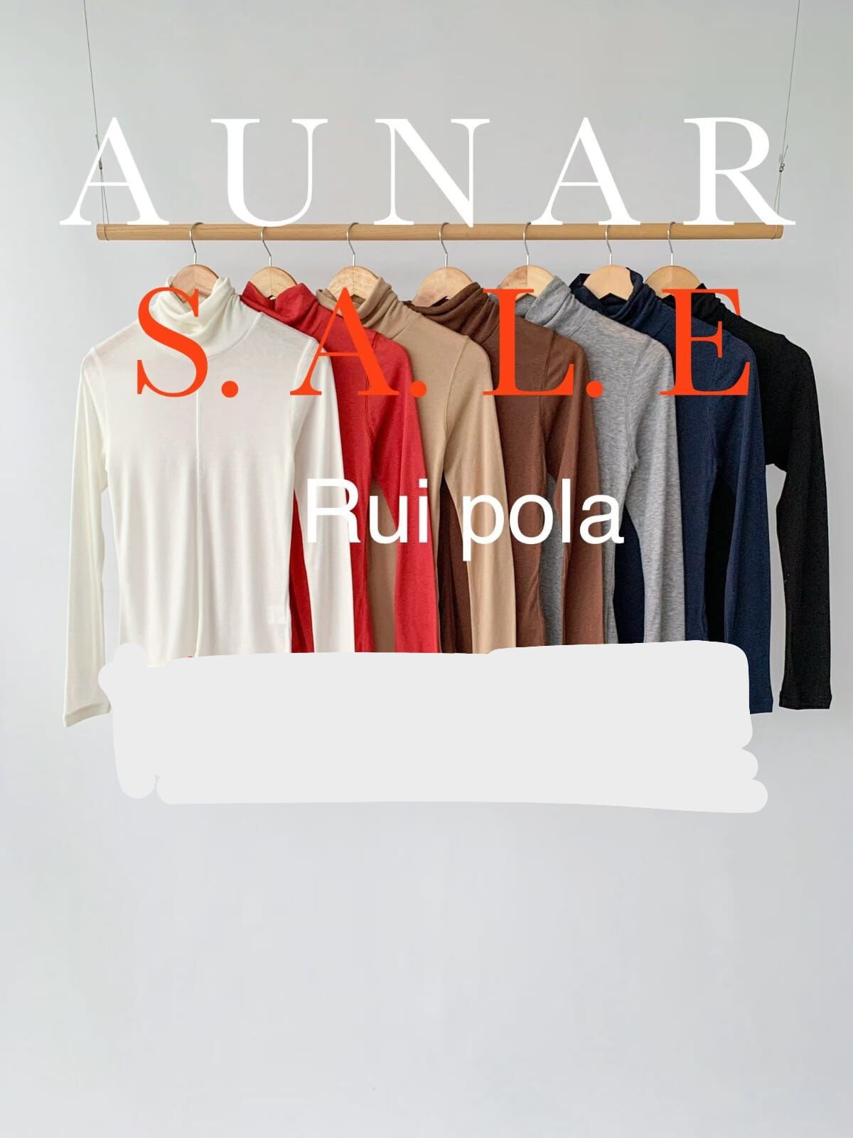 2B5410 堆堆樽領中綫打底上衣 *特價* (優惠碼同充值購物金不適用)