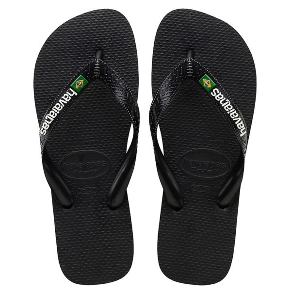 HAVAIANAS 哈瓦仕 人字拖 巴西國旗 黑色 拖鞋 41108501069U