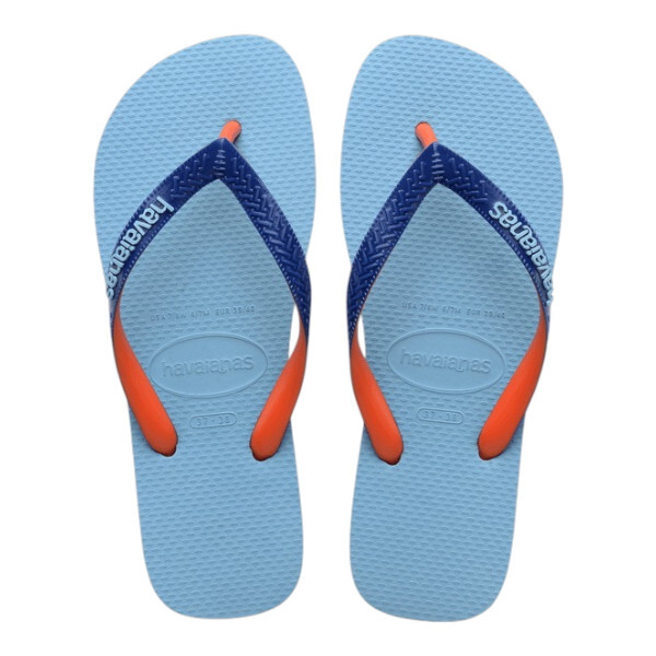 HAVAIANAS 哈瓦仕 人字拖 水藍橘 基本款 拖鞋 中性 41155491056
