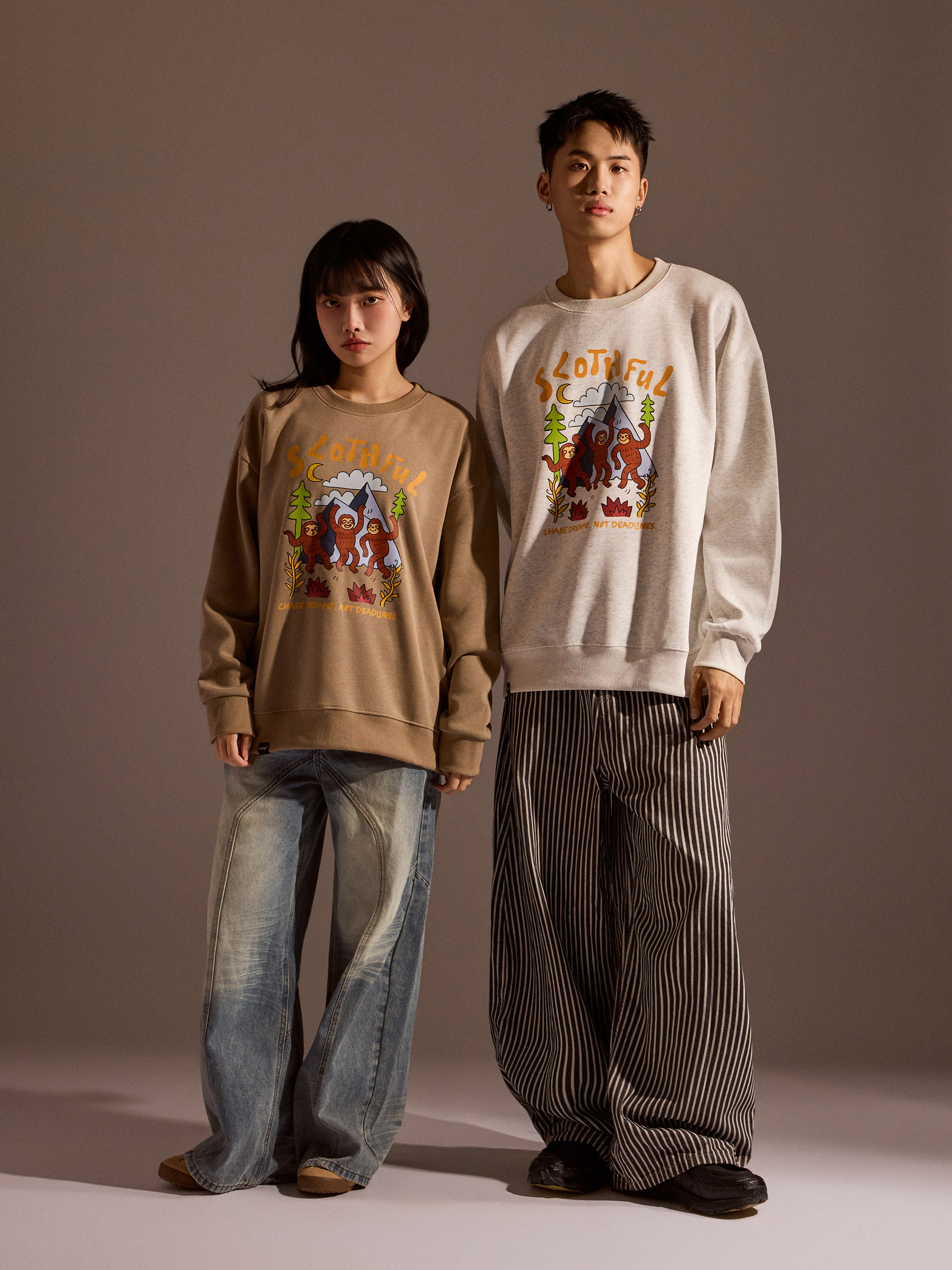 原始懶時代大學T