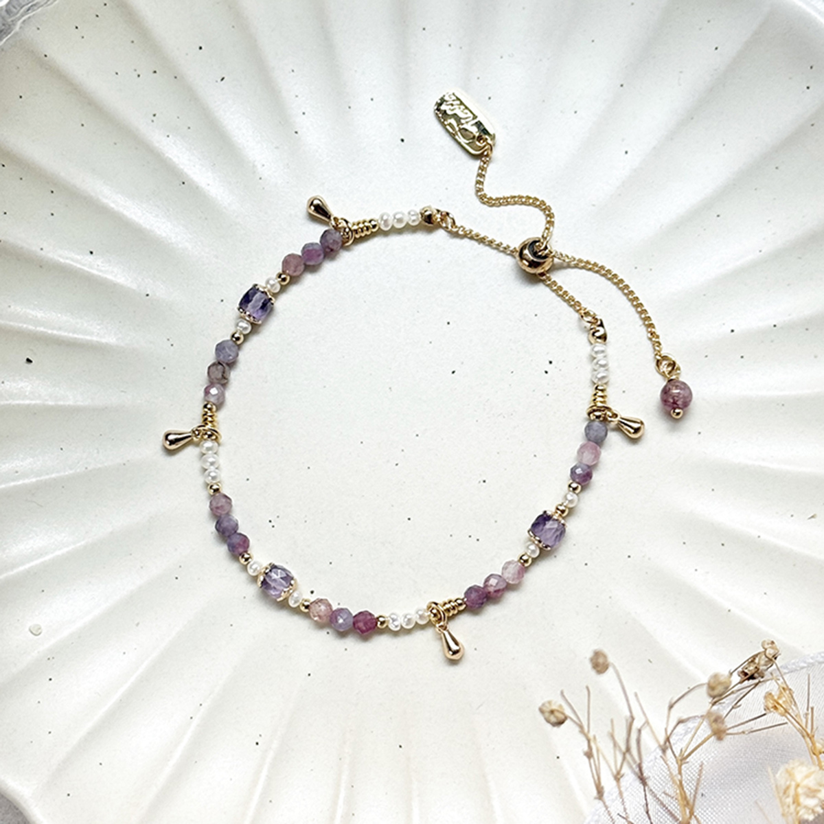 生日花 • 玖月拾壹 • 秋水仙 – 紫水晶 – 手鍊