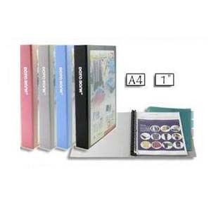 DATA BANK V3020 CLEAR BOOK w/INSERT POCKET A4 20's - BLUE 501743250