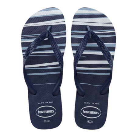 HAVAIANAS 哈瓦仕 人字拖 深藍白 線條 基本款 拖鞋 男 41319320306
