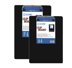 F4  PLASTIC CLIP BOARD - BLACK 501801000