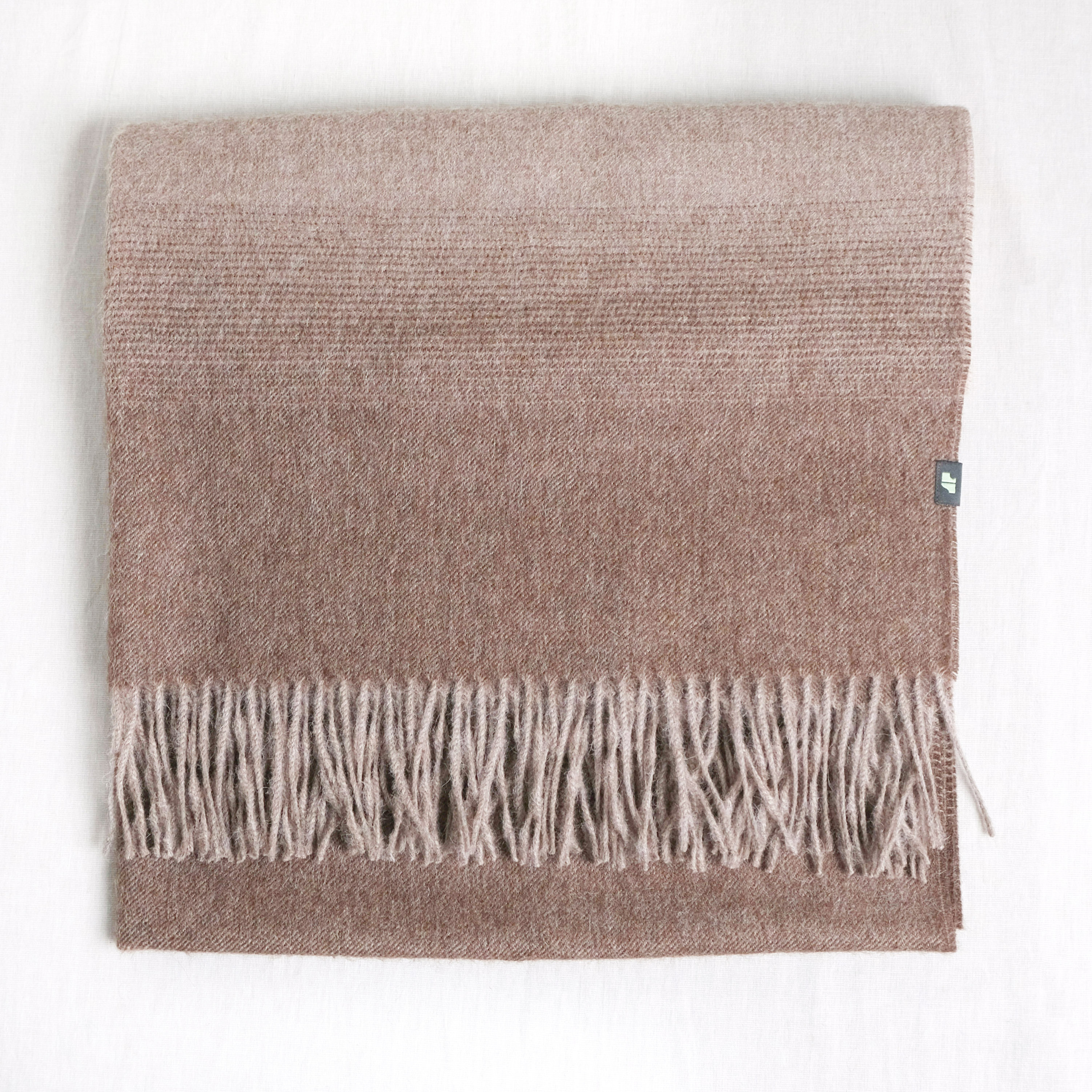 安地斯羊駝圍巾｜漸層沙色｜秘魯