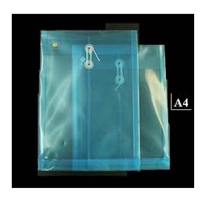 A4 透明有繩公文袋 - 藍色 503600250