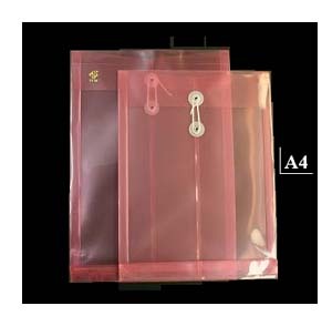 A4 透明有繩公文袋 - 紅色 503600750