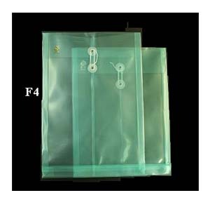 F4 透明有繩公文袋 - 綠色 503603450