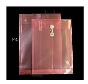 F4 透明有繩公文袋 - 紅色 503603750