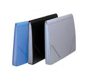 A4-12 PLASTIC EXPANDING WALLET - GREY 504012120