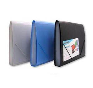 F4-12 PLASTIC EXPANDING WALLET - BLACK 504013150