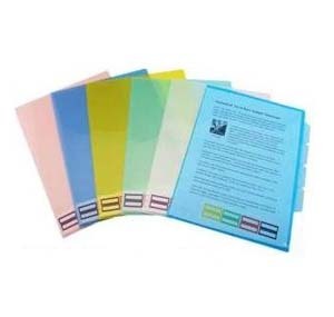 E-357  4-TABS   PLASTIC FOLDER  F4 - RED 504357750